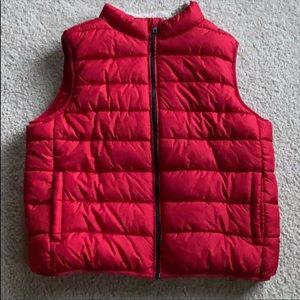 Boys red puff vest Large (10-12) NWOT